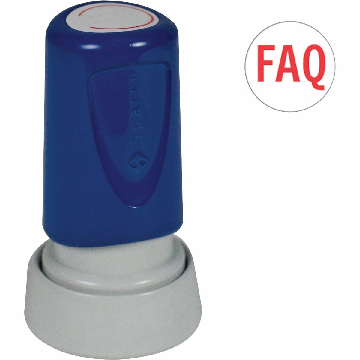 Sparco Large Inspection Stamp: 0.63’’ Blue Message Stamp - Address & Office Stamps