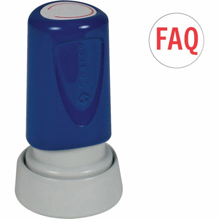 Sparco Large Inspection Stamp: 0.63’’ Blue Message Stamp - Address & Office Stamps