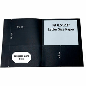 Sparco Letter Pocket Folder - Black 2 Internal Pockets - 25/Box - Folders