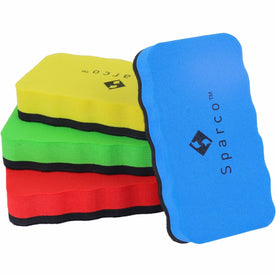 Sparco Magnetic Whiteboard Erasers - Assorted EVA Foam - 12/Box - Board & Easel Accessories