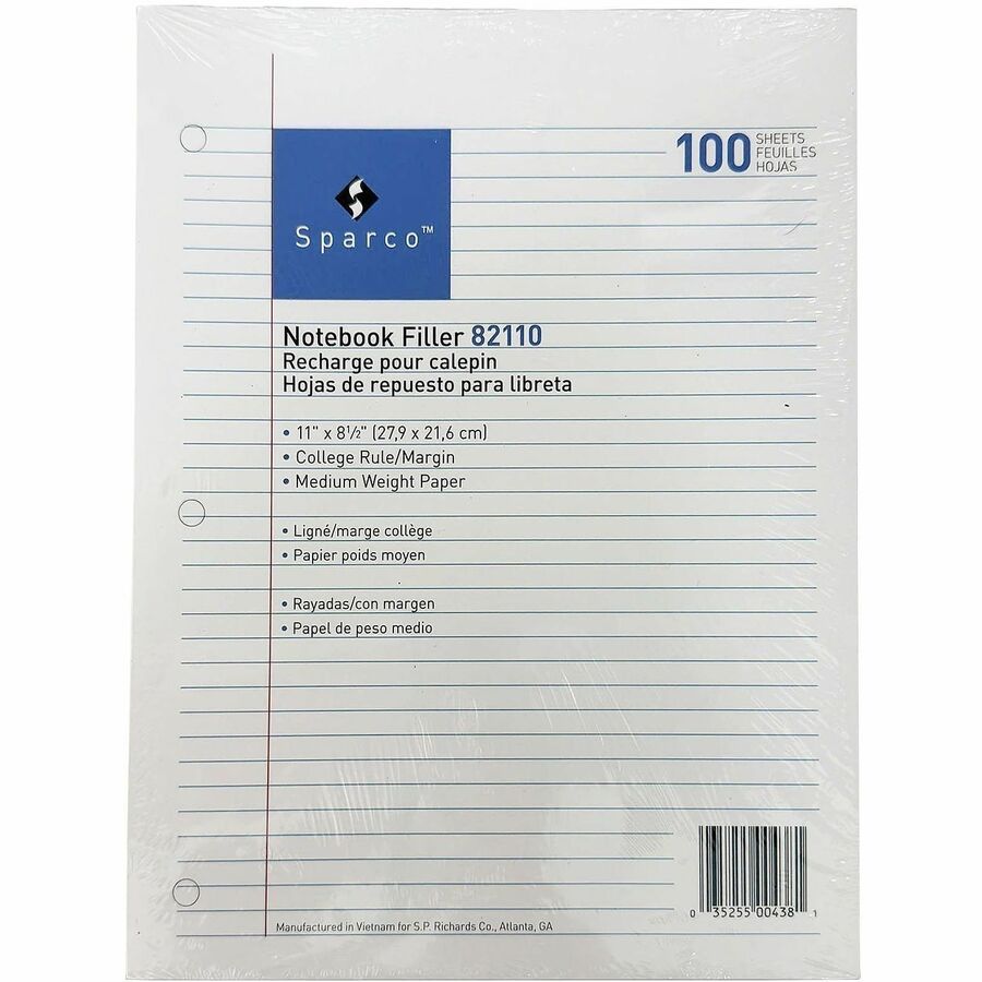Sparco Notebook Filler Paper - Letter - Alternate-Image2