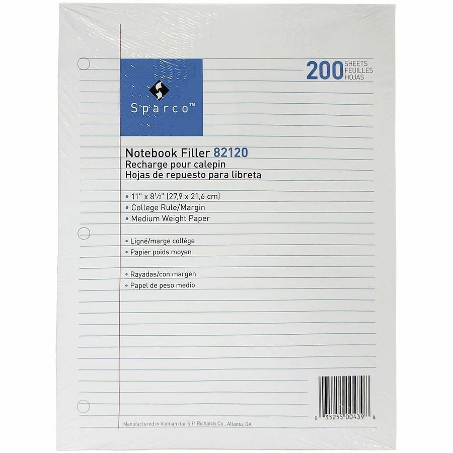 Sparco Notebook Filler Paper - Letter - Alternate-Image2