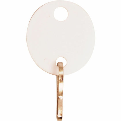 Sparco Oval Key Tags - White Plastic 0.75’’ x 1.10’’ 20/Pack