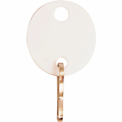 Sparco Oval Key Tags - White Plastic 0.75’’ x 1.10’’ 20/Pack