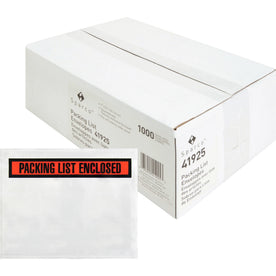 Sparco Packing Slip Envelope: 7x5.5’’ Self-Adhesive Seal White - 1000/Box - Forms/Envelopes