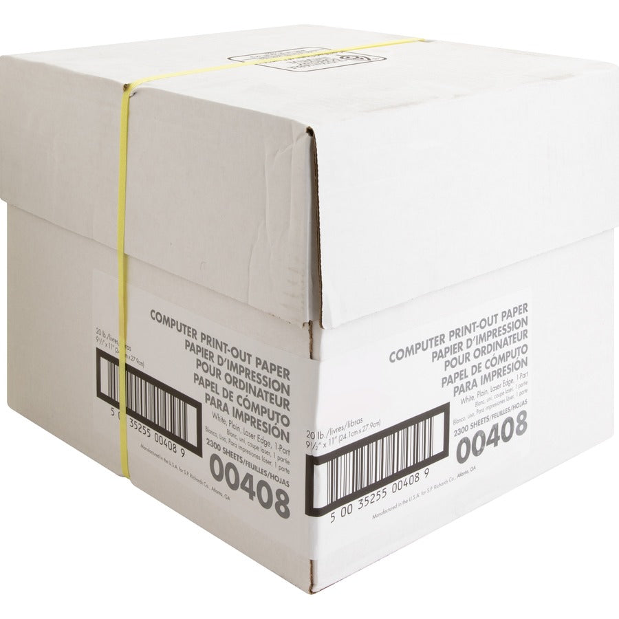Sparco Perforated Blank Computer Paper - Right