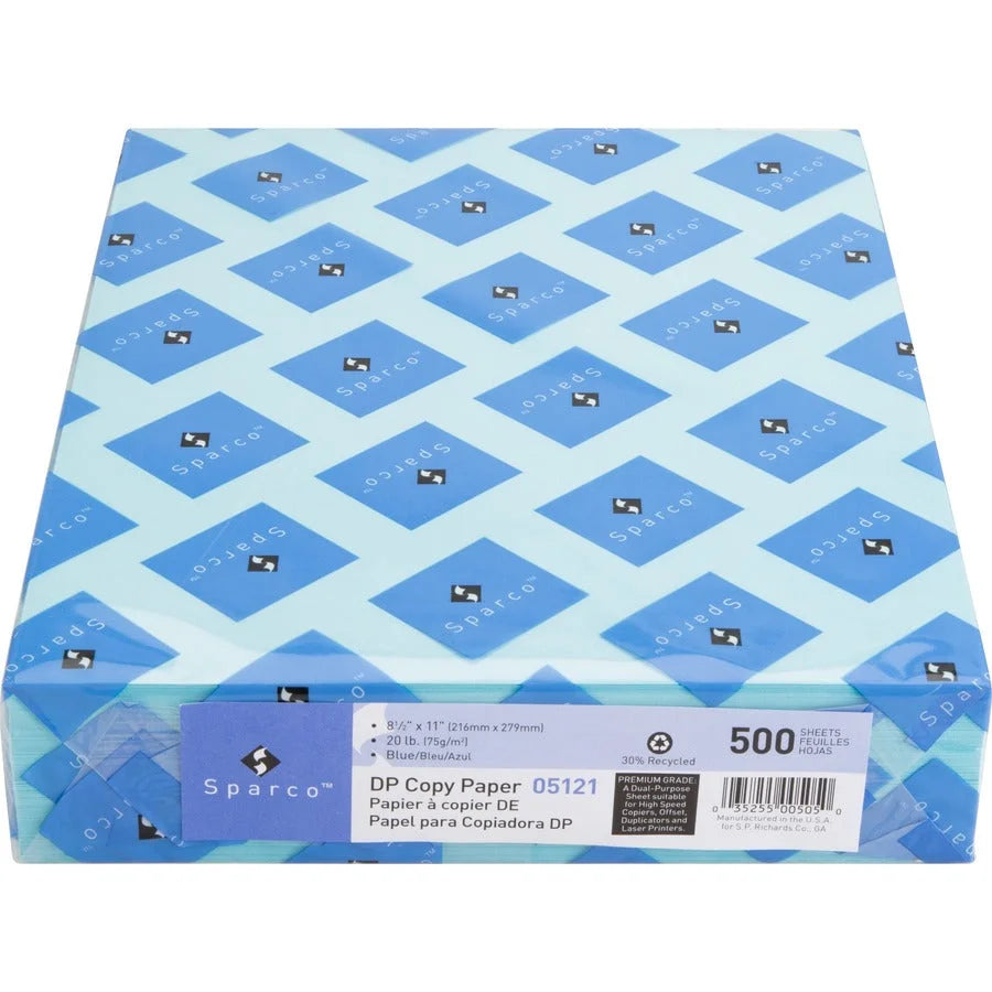 Sparco Premium Blue Copy Paper: Sustainable Lint-Free Acid-Free - 500 Sheets - & Printer Paper