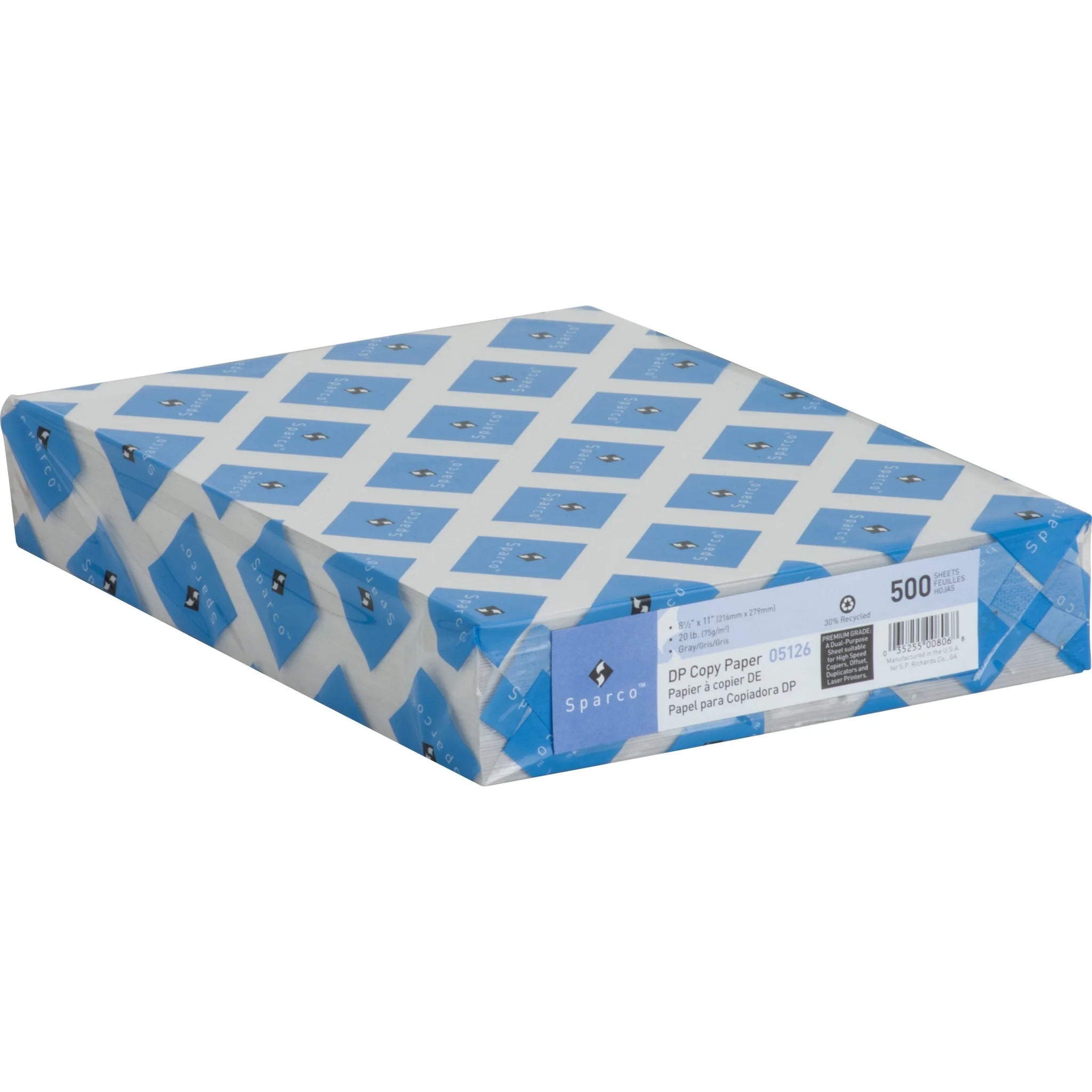 Sparco Premium Copy Paper: Gray Letter Size 20 lb - SFI Certified - 500 Sheets - & Printer Paper