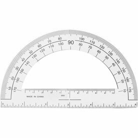 Sparco Professional Protractor - Clear Plastic - 1 Each - Protractors & Triangles