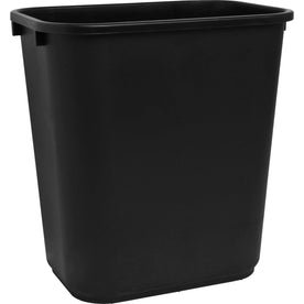 Sparco Rectangular Wastebasket - 7 gal Capacity - 15’’ Height x 14.5’’ Width 10.5’’ Depth - Polyethylene - Black - 1