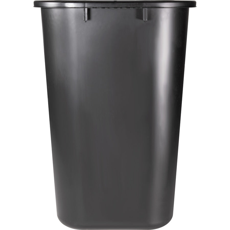Sparco Rectangular Wastebasket - 7 gal Capacity - 15’’ Height x 14.5’’ Width 10.5’’ Depth - Polyethylene - Black - 1
