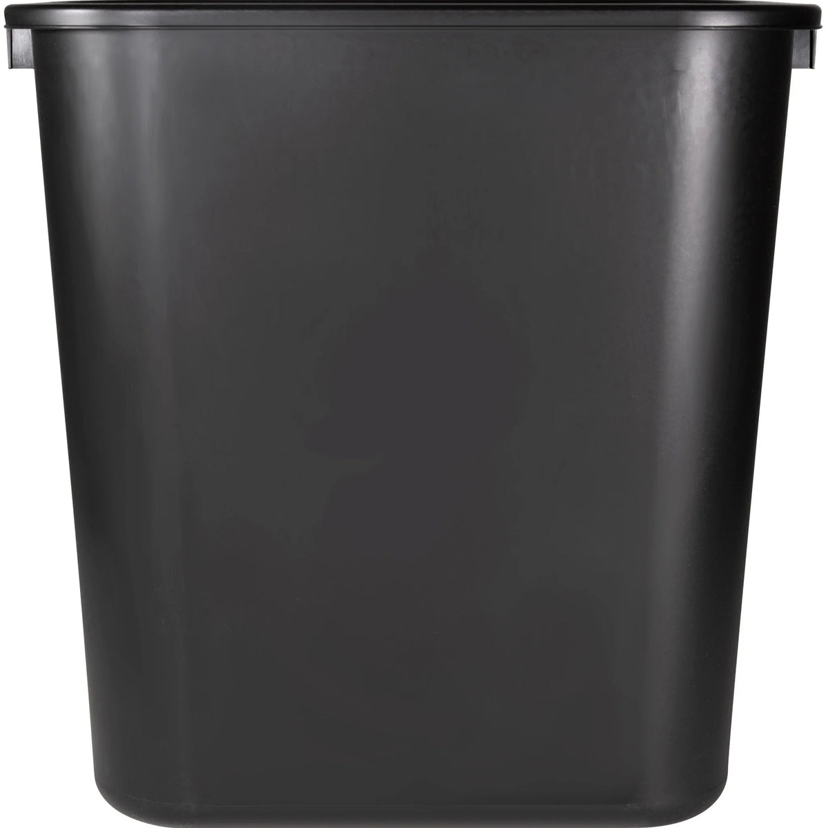 Sparco Rectangular Wastebasket - 7 gal Capacity - 15’’ Height x 14.5’’ Width 10.5’’ Depth - Polyethylene - Black - 1
