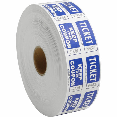 Sparco Roll Tickets in Blue - 2000 per - Tags &