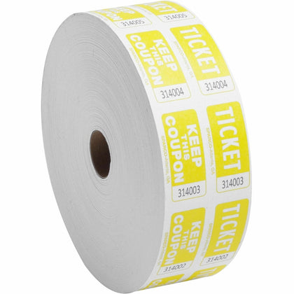 Sparco Roll Tickets in Yellow - 2000 Tickets/Roll - Tags &