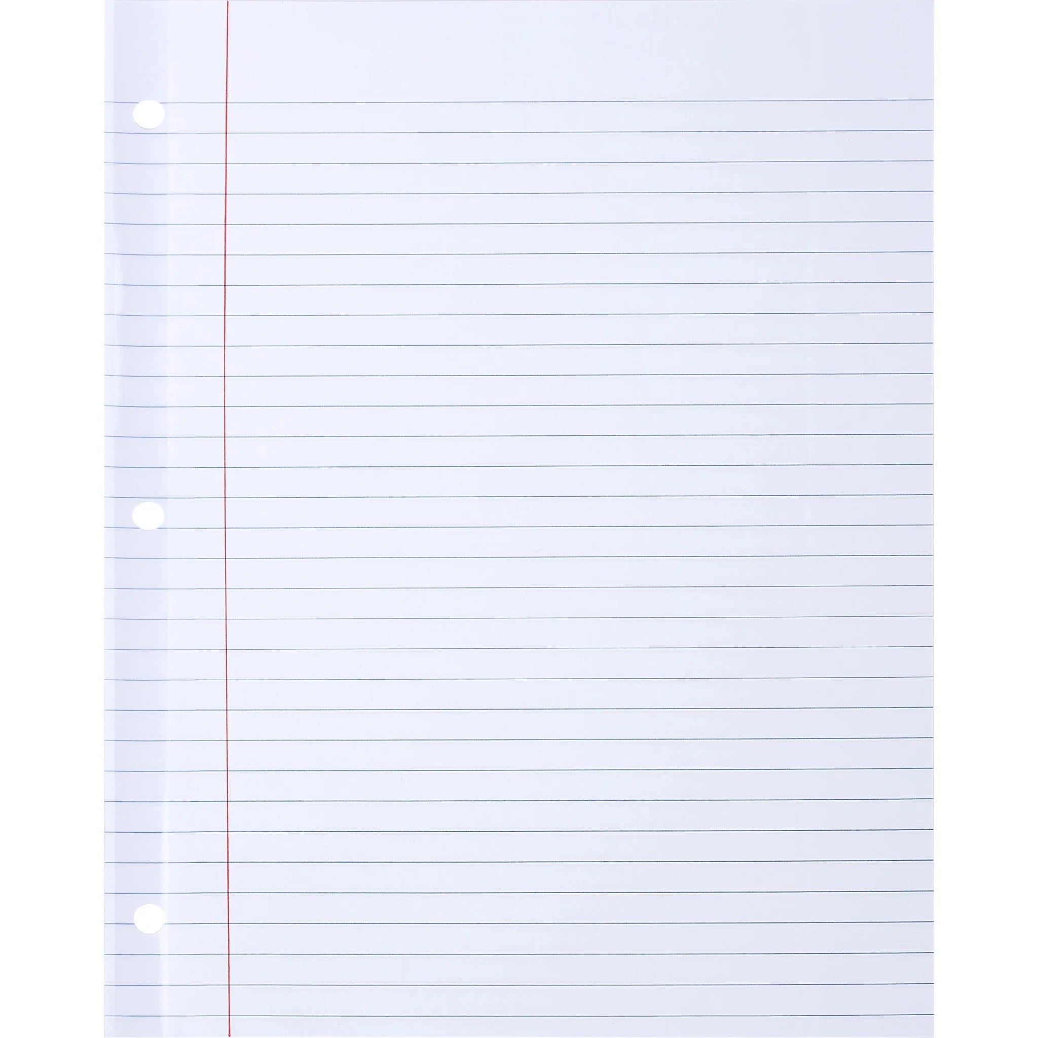 Sparco Ruled Filler Paper: 100 Sheets Wide Red Margin - Paper