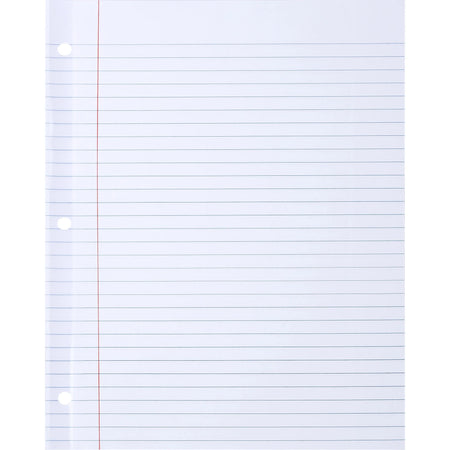 Sparco Ruled Filler Paper: 100 Sheets Wide Red Margin - Paper