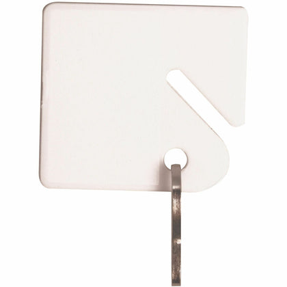 Sparco Square Key Tags - White Plastic - 20 Pack
