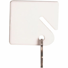 Sparco Square Key Tags - White Plastic - 20 Pack
