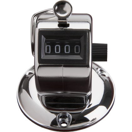 Sparco Tally Counters: 4-Digit Finger Ring for Desktop - Chrome Plated Steel - Numbering Stamps & Counters