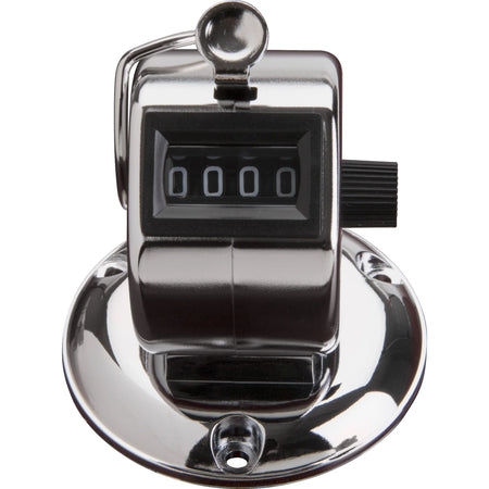 Sparco Tally Counters: 4-Digit Finger Ring for Desktop - Chrome Plated Steel - Numbering Stamps & Counters