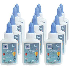 Sparco Washable School Glue: 1.25 fl oz White - Pack of 12 - All-Purpose Glue