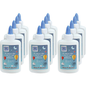 Sparco Washable School Glue - 4 fl oz - White - 12/Box - All-Purpose