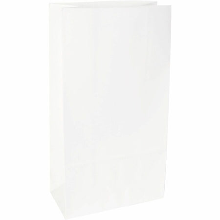 Sparco White Kraft Paper Bags - Right