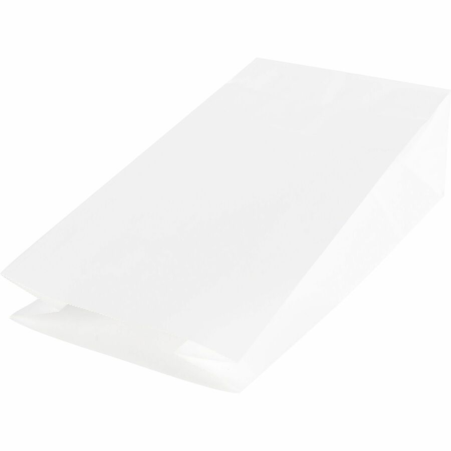 Sparco White Kraft Paper Bags - Top