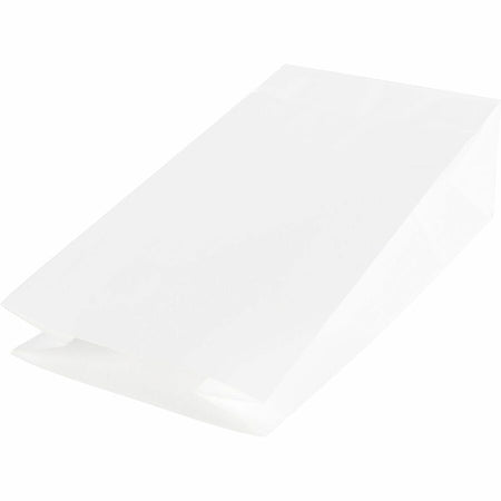 Sparco White Kraft Paper Bags - Top