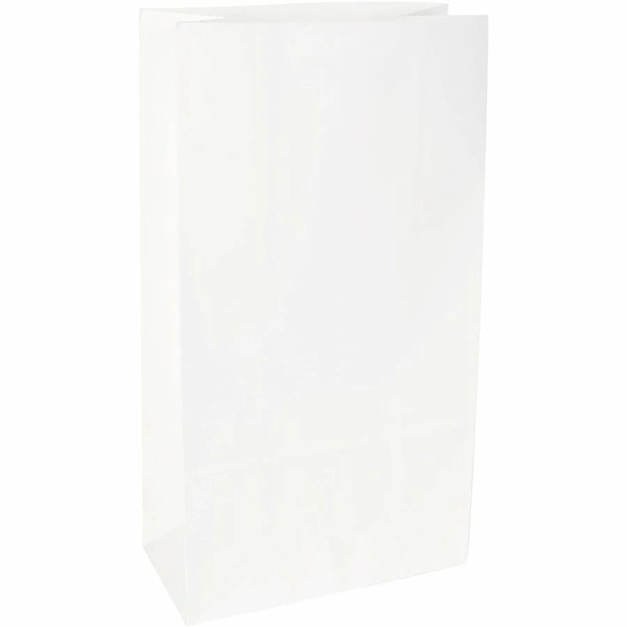 Sparco White Kraft Paper Bags - 11x6 - 100 Pack