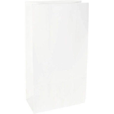 Sparco White Kraft Paper Bags - 11x6 - 100 Pack