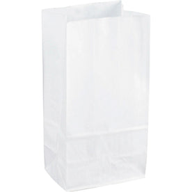 Sparco White Kraft Paper Bags - 11x6 - 100 Pack