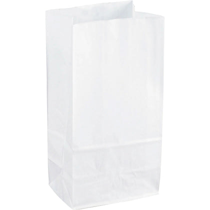 Sparco White Kraft Paper Bags - 11x6 - 100 Pack