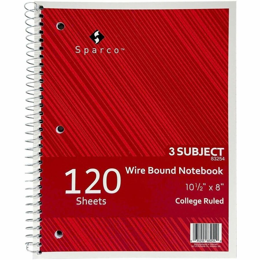 Sparco Wirebound College Ruled Notebooks - Alternate-Image7
