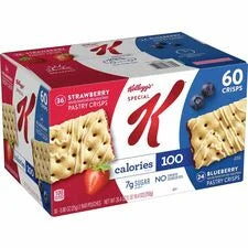 Special K Pastry Crisps: Strawberry & Blueberry - Individually Wrapped - 60 Count - Snacks