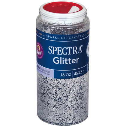 Spectra Glitter Sparkling Crystals - Silver Color - 16 oz Jar