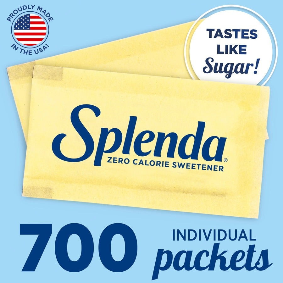 Splenda Single-serve Sweetener Packets - 0.035 oz (1 g) - Artificial - 700 / Box - Condiments