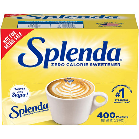 Splenda Single-serve Sweetener Packets - 0.035 oz (1 g) - Artificial - 400/Box - 6 / Carton - Condiments