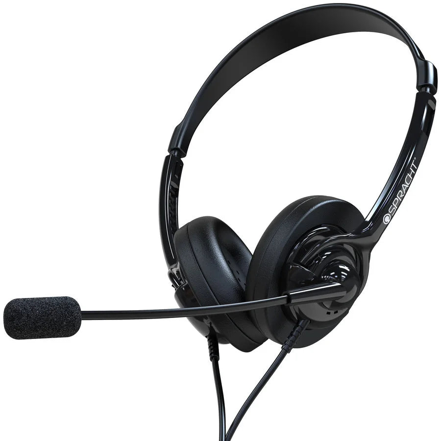 Spracht ZUM ZUM350B Headset: Stereo Wired Headphones with Noise Cancelling Mic