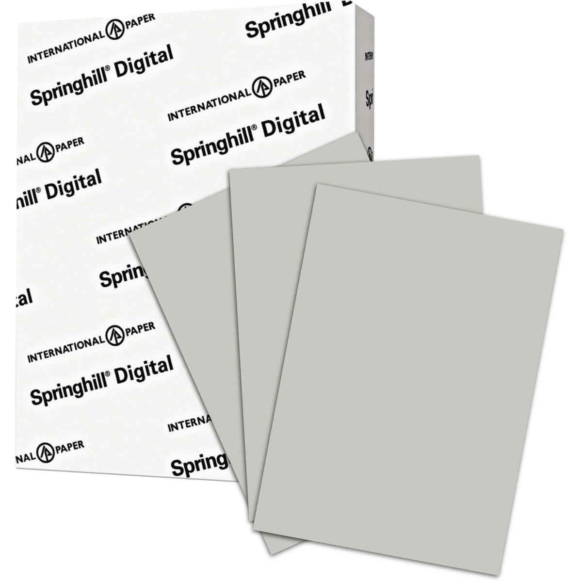 Springhill Gray Cardstock: 110 lb 92 Brightness Letter Size Smooth Finish - Copy & Printer Paper