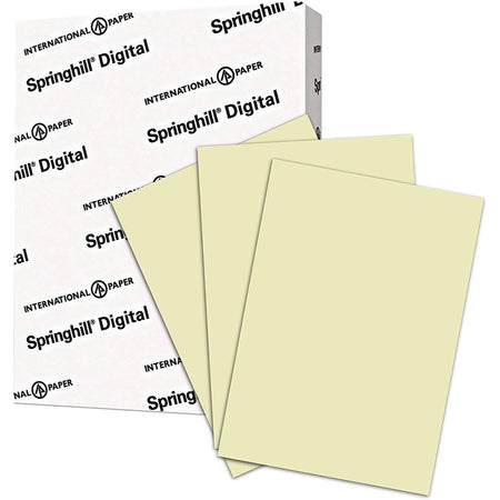 Springhill Multipurpose Cardstock: Ivory 92 Brightness Letter Size 90 lb - 250 Pack - Copy & Printer Paper