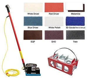 Square Scrub Doodle Deluxe – Compact Commercial Orbital Floor Scrubber Kit
