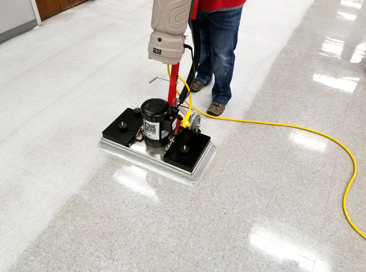 Square Scrub EBG-20/CV PIVOT – Commercial Orbital Floor Prep Machine with HEPA Dry Vac Kit - Pads
