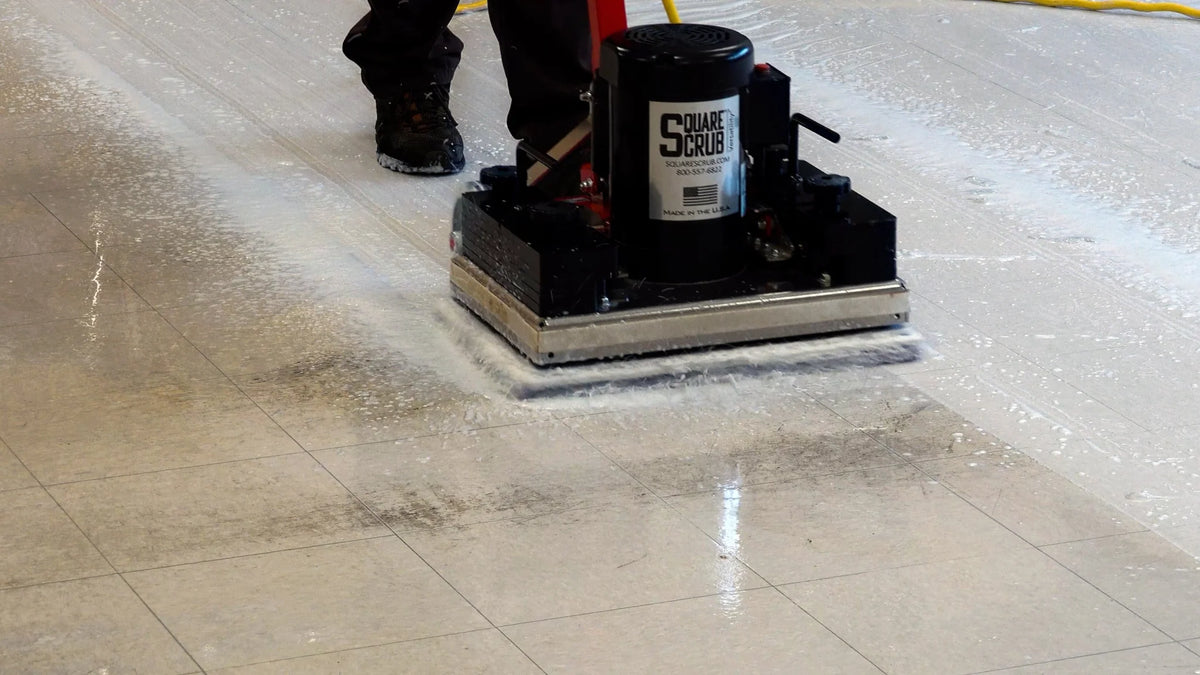 Square Scrub EBG-20/CV PIVOT – Commercial Orbital Floor Prep Machine with HEPA Dry Vac Kit - Pads