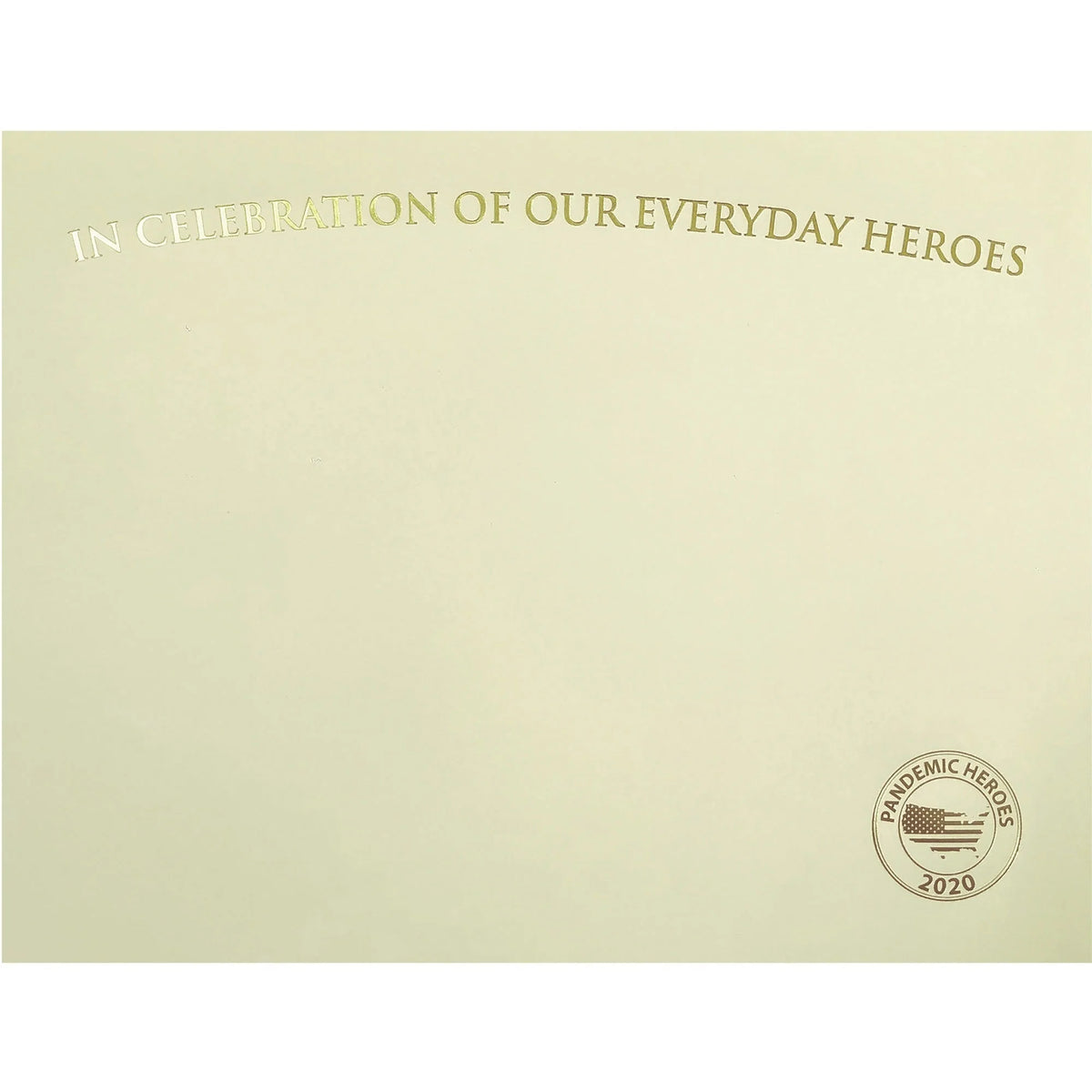 St. James® Premium Certificates - 65 lb - ’Everyday Heroes’ - Ivory/Gold - 25/Pack - & Seals