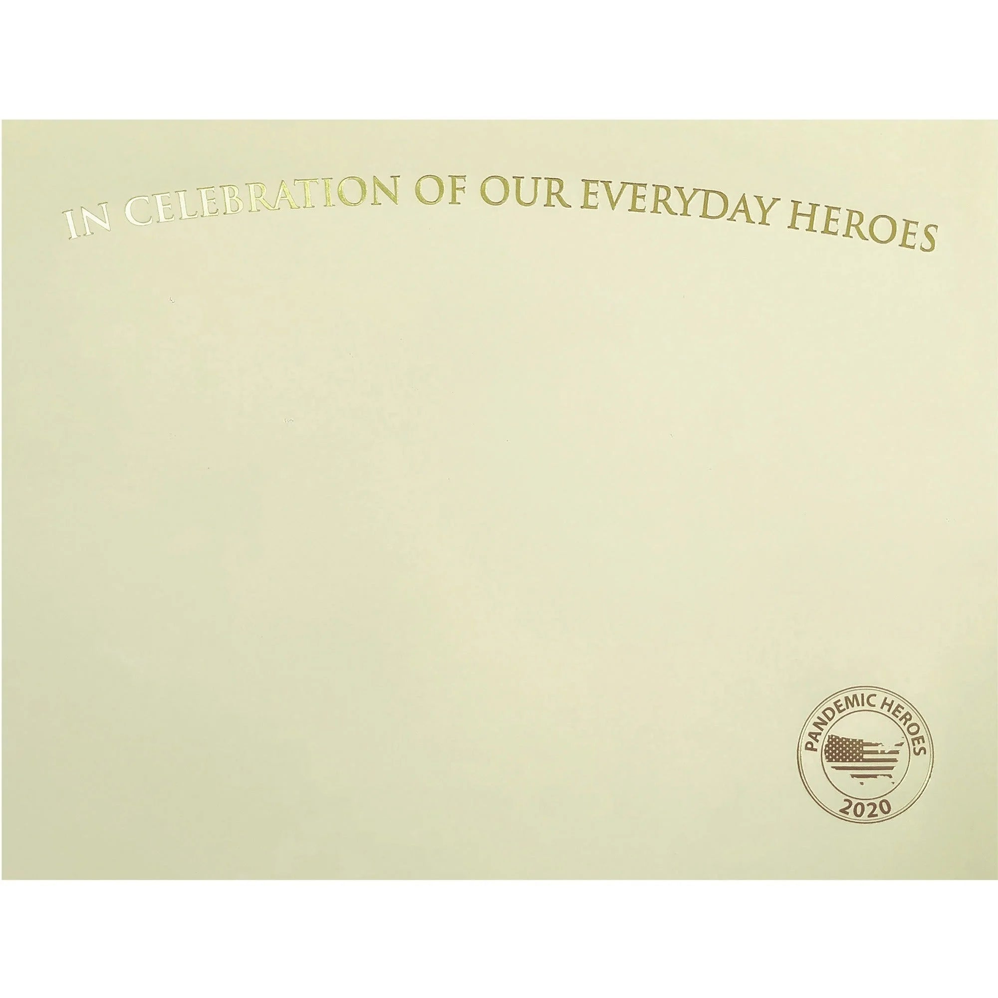 St. James® Premium Certificates - 65 lb - ’Everyday Heroes’ - Ivory/Gold - 25/Pack - & Seals