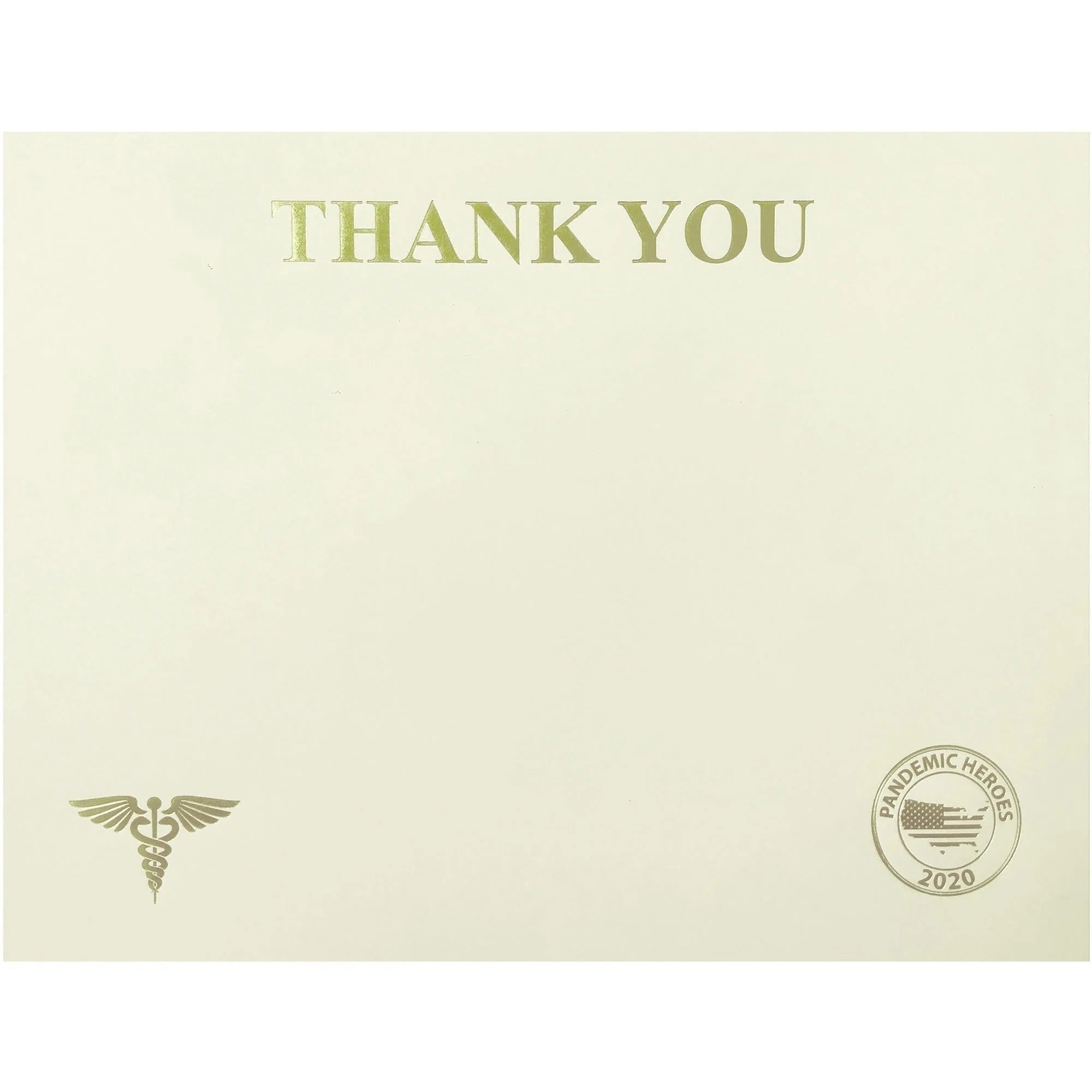 St. James® Premium-Weight Certificates - 65 lb - ’Thank You’ - Ivory/Gold Foil - Student / Awards