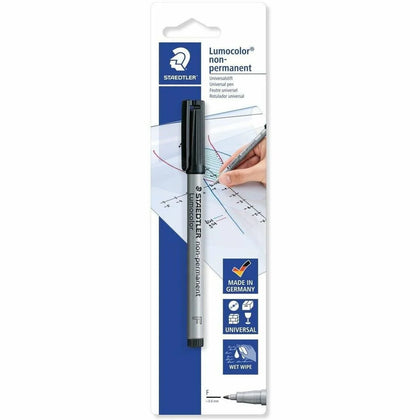 Staedtler Lumocolor Non-Permanent Fine Marker - Washable Black Ink - Markers & Dry-Erase