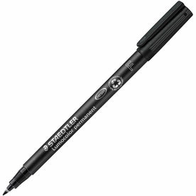 Staedtler Lumocolor Permanent Pens - 0.6mm Fine Marker - Black Ink - 10/Box - Markers & Dry-Erase