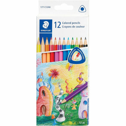 Staedtler Triangular Colored Pencils - 12-Pack 2HB - Specialty Marking &